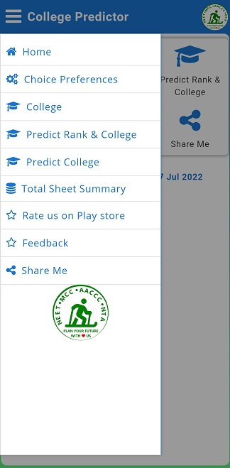 NEET-UG RANK CUTOFF & COLLEGE PREDICTOR dashboard